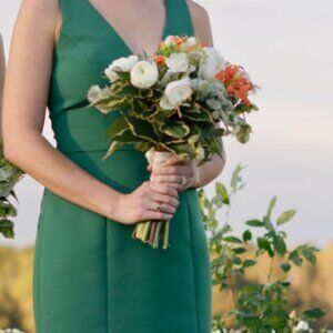 Amsale MacKayla Bridesmaid Dress Emerald